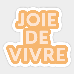 Joie de Vivre Retro French Hand Lettering Sticker